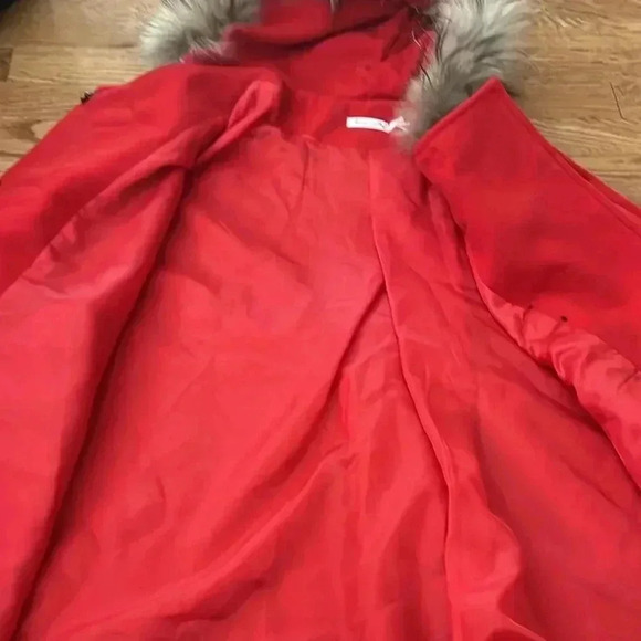 [12] Wool Blend Red Loose Batwing Sleeves  Poncho Hooded Coat Bow Cape Jacket - Picture 8 of 11